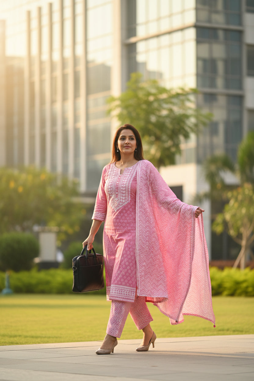 Cotton unstitched suit