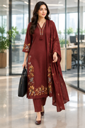 maroon-outfit-and-matching-dupatta